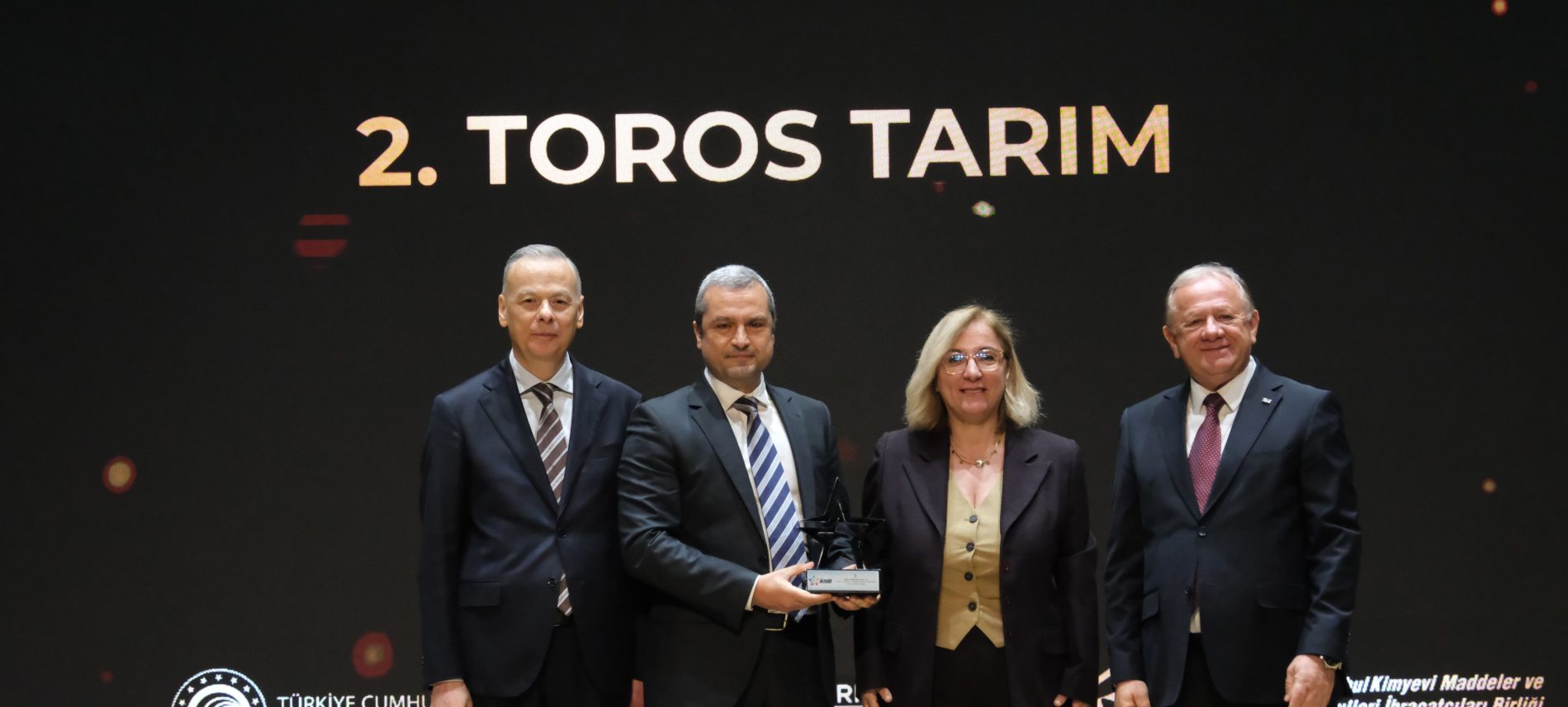 Kimyasal gübreler ihracatında 2. sırada yer alan Toros Tarım’a “İhracatın Yıldızları” Ödülü